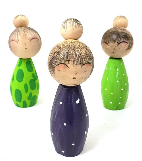 Japanese Kokeshi Dolls - Kaylan Costello G6 Bernardston Elem