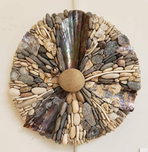 Debora Aldo - Shelling the Flames - Stone & Shell Mosaic - Culture: Italian