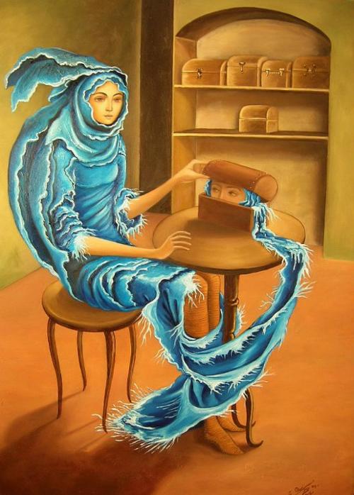 Margarita H. Maxson - Finding Myself (after R. Varo)