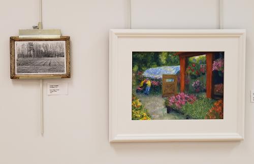 Rock Ridge Farm - Then: Vintage Photo - Now: Painting by Cynthia White