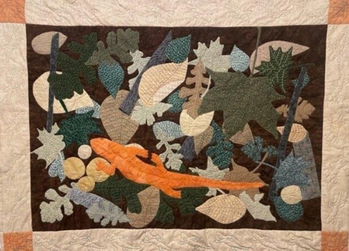 Newt and Leaves -- C Glaser