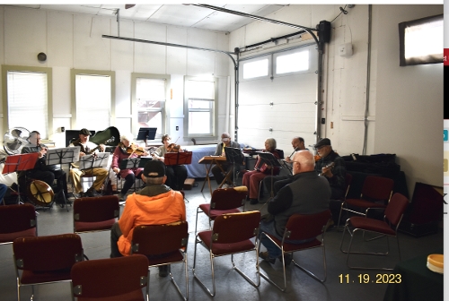 The Farley String Band performs.