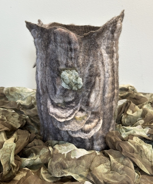 C Pellerin, Stump, felted vessel