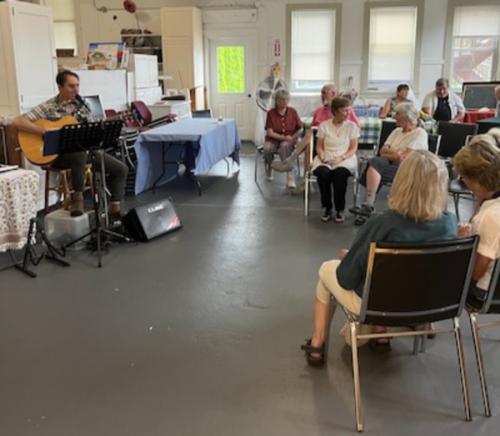 Terry McKeon plays for the crowd!