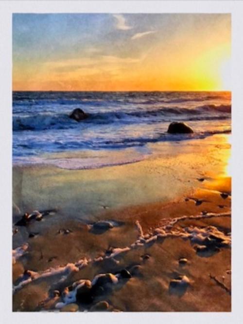 B.King, Vinyard Beach, photo. A quote from Doe Zantamata